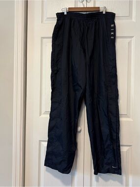 Nike Y2K Snap Side Track Pants Windbreaker Men 2XL Navy